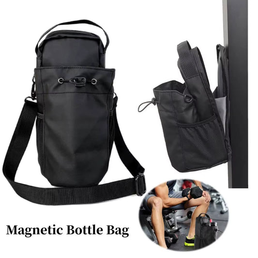 Magnetic Gym Bottle Bag Sling Bag for Unisex Magnetic Gym Bag for Gym, Travel, Work, and Sports Gym Storage Pouch Accessory